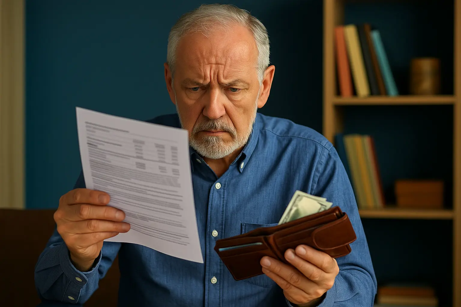 Aposentado verificando situação de benefício INSS