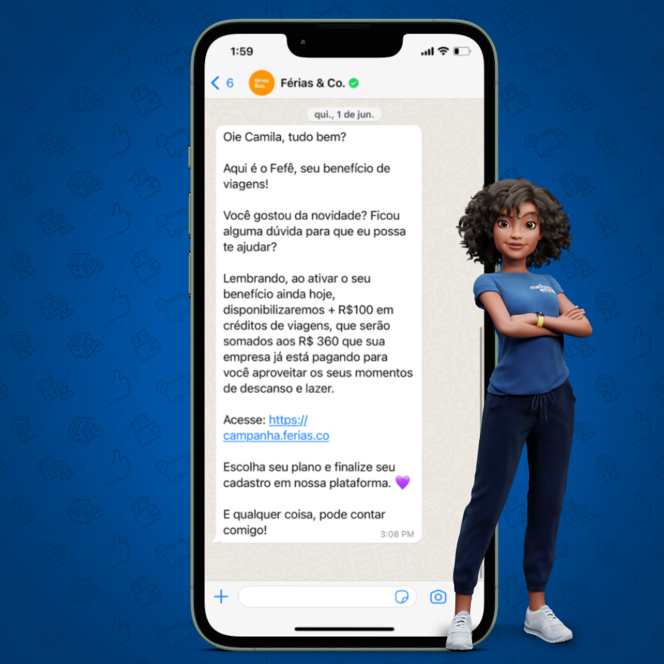 Notificação por WhatsApp em celular