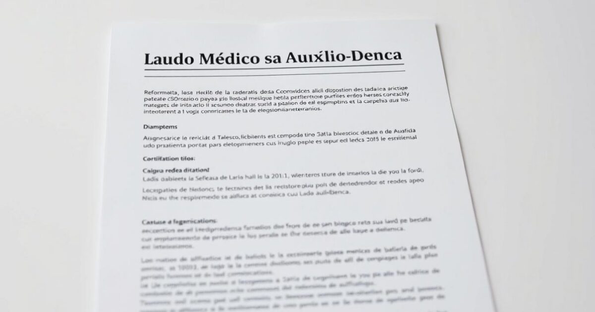 Laudo médico para auxílio-doença — benefício por incapacidade temporária do INSS via Atestmed