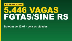 FGTAS/Sine RS oferece 5.446 vagas de&hellip;