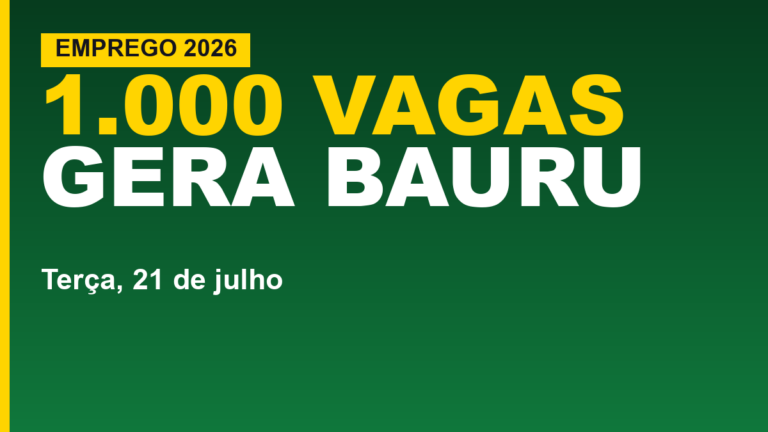 Prefeitura de Bauru tem 1.000 vagas&hellip;