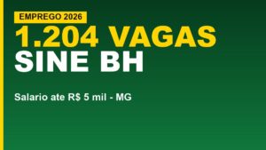 Sine BH abre 1.204 vagas de&hellip;