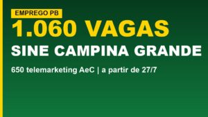 Sine Campina Grande abre 1.060 vagas&hellip;