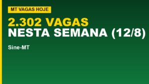 Sine-MT soma 2.302 vagas de emprego;&hellip;
